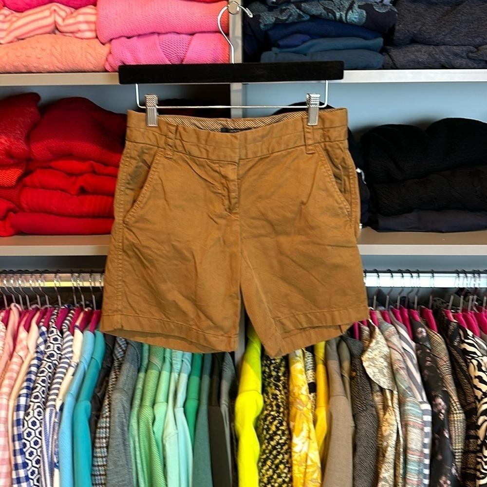 J Crew brown 7” chino shorts size 00